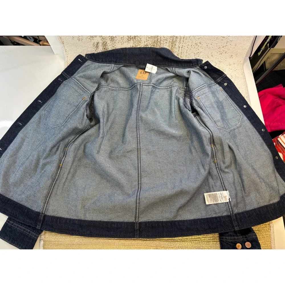 GAP Denim Women's Dark Wash Lightweight Shacket Button-Front NWT Small